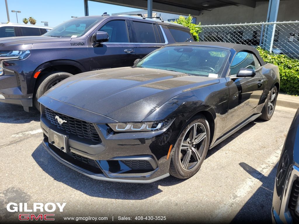 Shadow Black 2024 Ford Mustang EcoBoost Premium Convertible RWD Convertible Rear-Wheel Drive Automatic