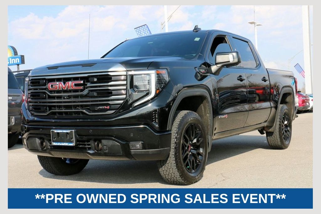 Onyx Black 2023 GMC Sierra 1500 AT4 Crew Cab 4WD Pickup Truck Four-Wheel Drive Automatic