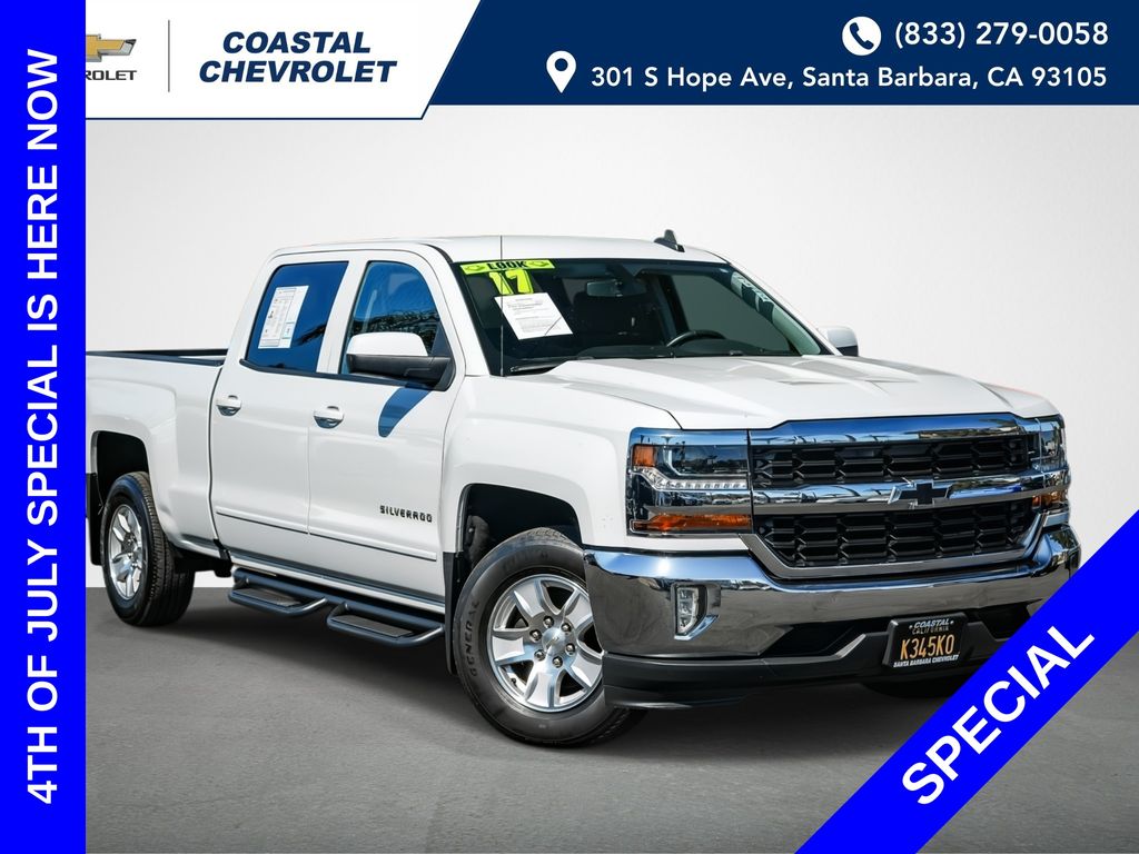 Summit White 2017 Chevrolet Silverado 1500 Pickup Truck 4X2 6-Speed Automatic Overdrive