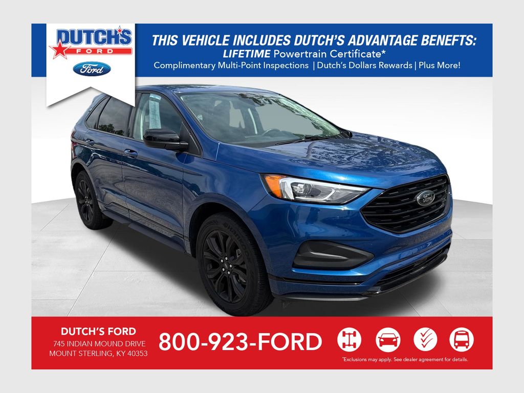 Blue Metallic 2024 Ford Edge SE AWD SUV / Crossover All-Wheel Drive 8-Speed Automatic