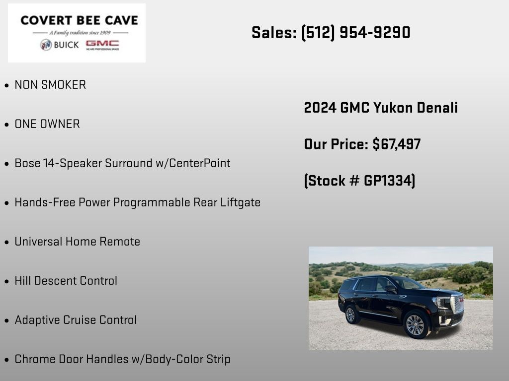 Used Car 2024 Gmc Yukon  Denali For Sale Under $70,000 In Austin, Texas