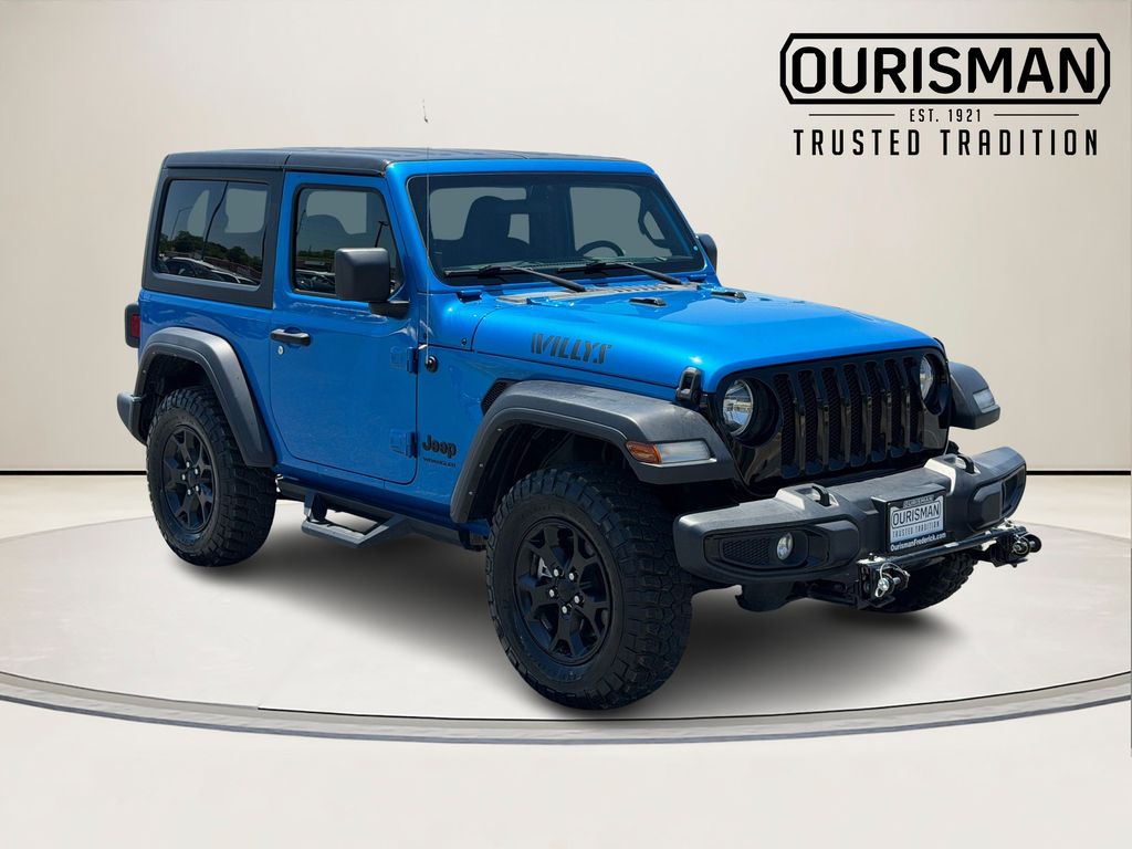 Hydro Blue Pearlcoat 2022 Jeep Wrangler Willys 4WD SUV / Crossover Four-Wheel Drive 6-Speed Manual