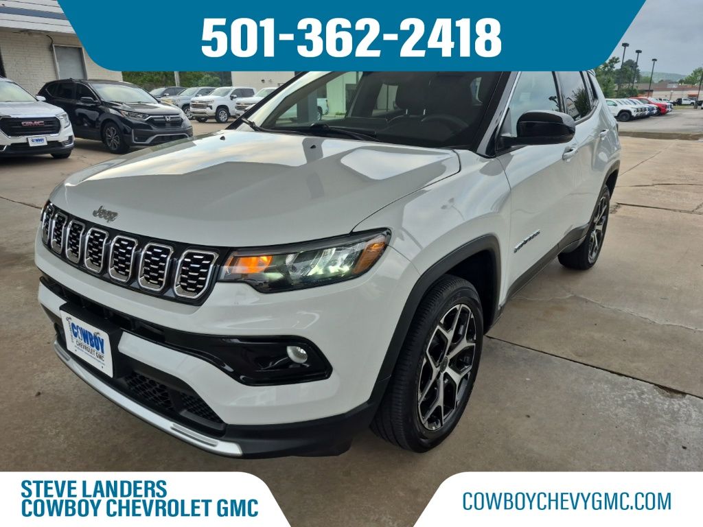 Bright White Clearcoat 2025 Jeep Compass Limited 4WD SUV / Crossover Four-Wheel Drive 8-Speed Automatic