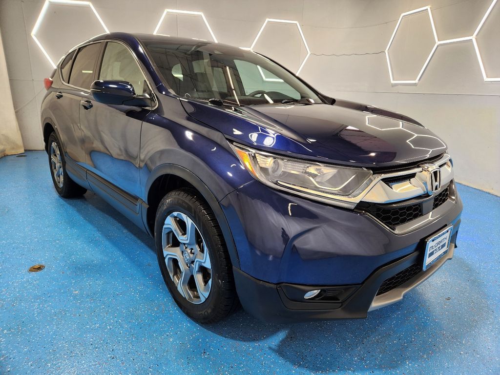 Black (Obsidian Blue Pearl) 2017 Honda CR-V EX AWD SUV / Crossover All-Wheel Drive Continuously Variable Transmission