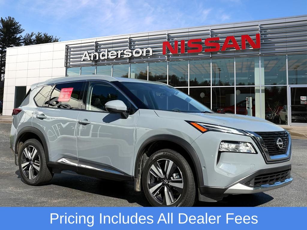 Boulder Gray Pearl/Super Black 2023 Nissan Rogue SUV / Crossover All-Wheel Drive Continuously Variable Transmission