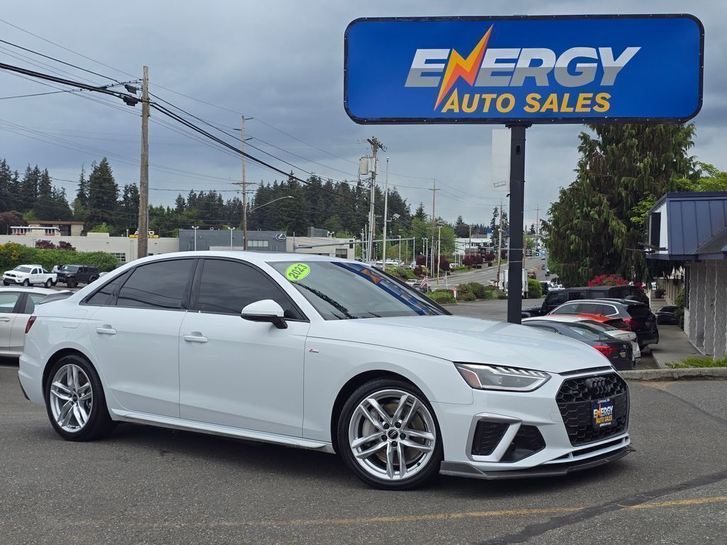 White 2023 Audi A4 Sedan All-Wheel Drive 7-Speed Automatic