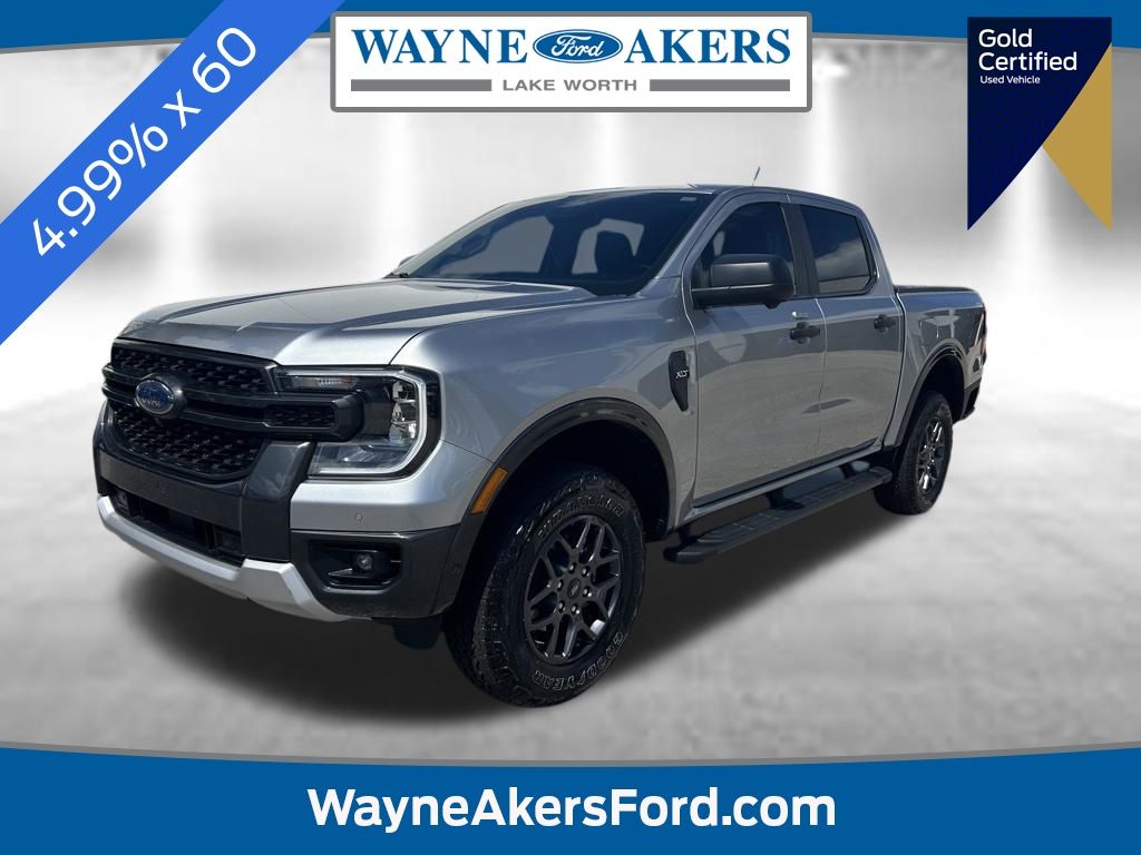 Silver Metallic 2024 Ford Ranger Pickup Truck Four-Wheel Drive Automatic