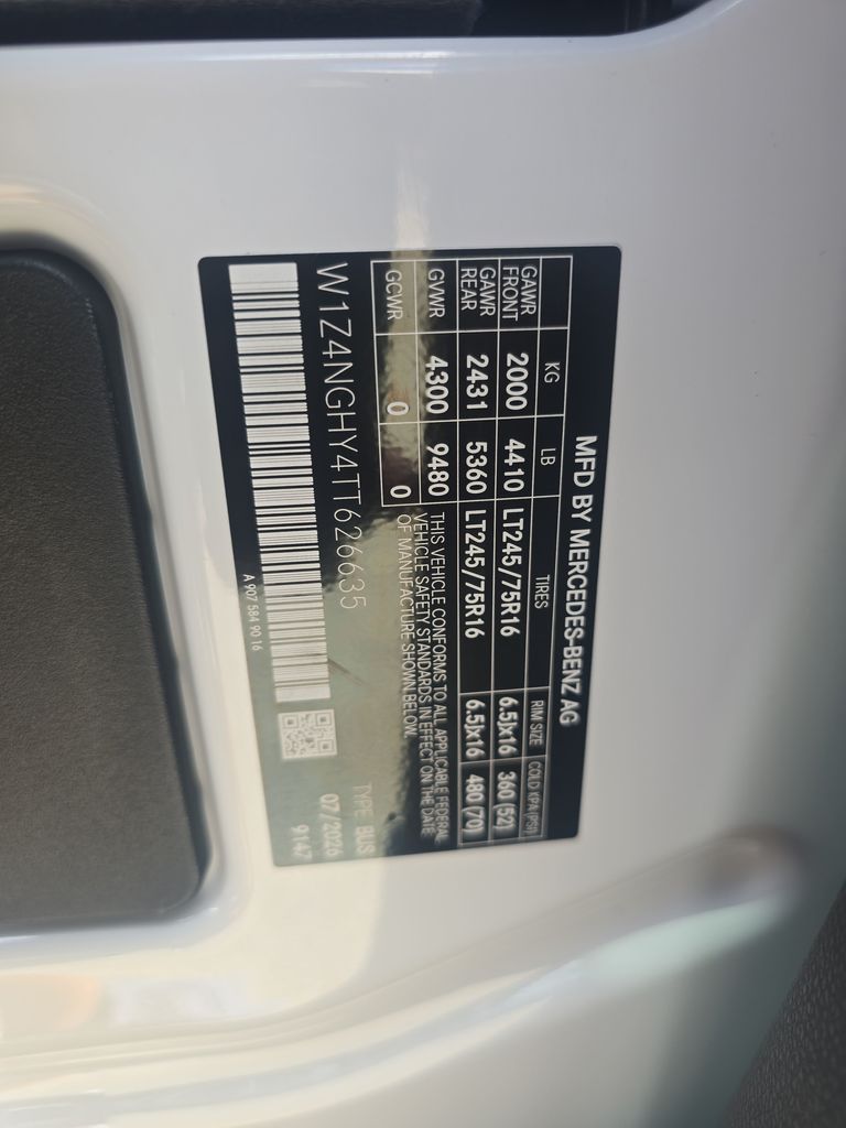 2026 Mercedes-Benz Sprinter 2500 Passenger 170 WB White at John Sisson Motors