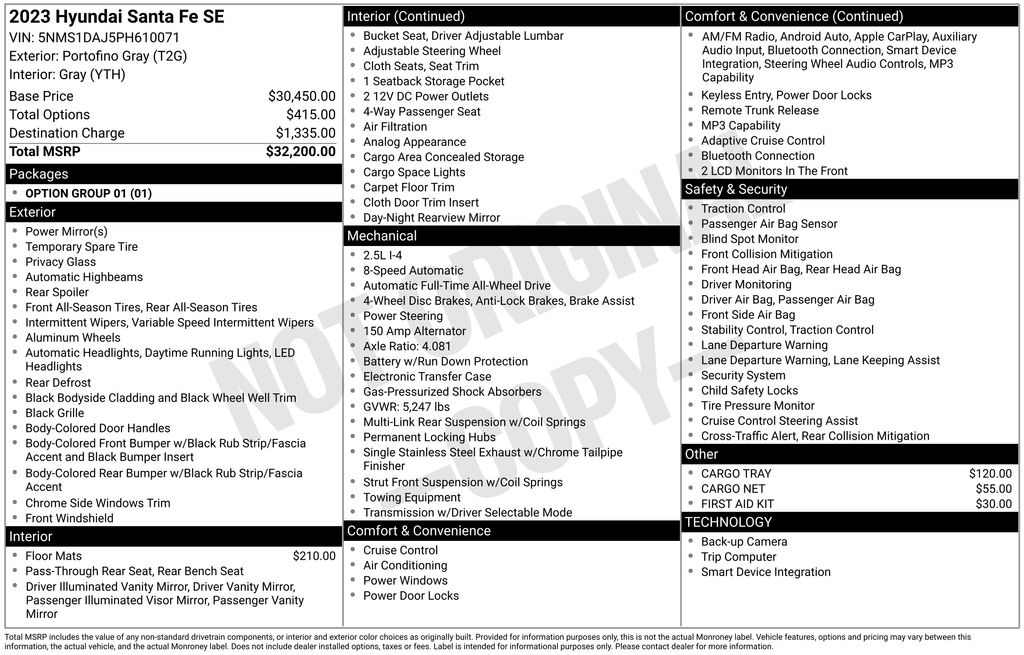 Used 2023 Portofino Gray Hyundai SE image 7