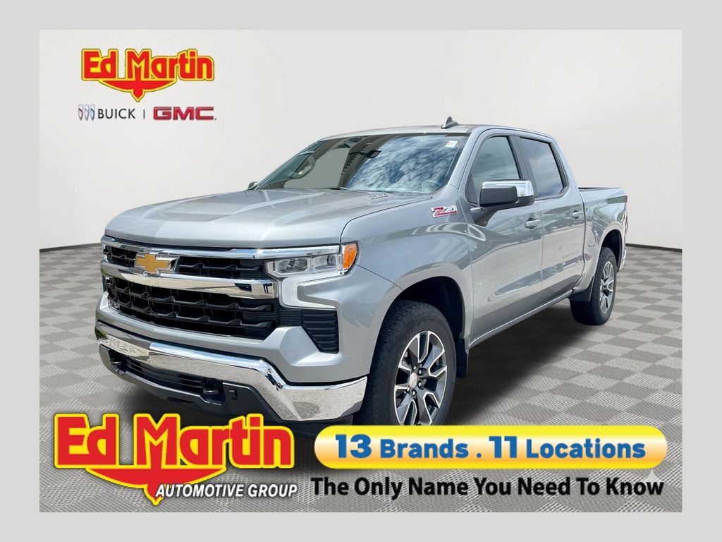 Sterling Gray Metallic 2024 Chevrolet Silverado 1500 Pickup Truck Four-Wheel Drive Automatic