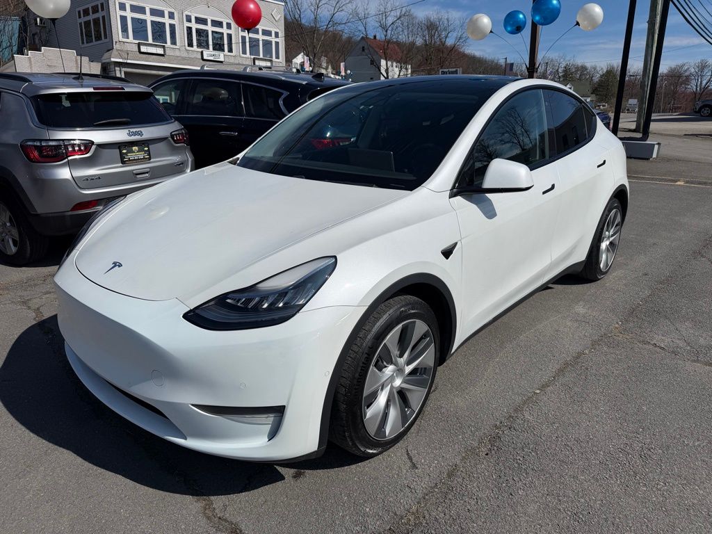 White 2021 Tesla Model Y Long Range AWD SUV / Crossover All-Wheel Drive 1-Speed Automatic