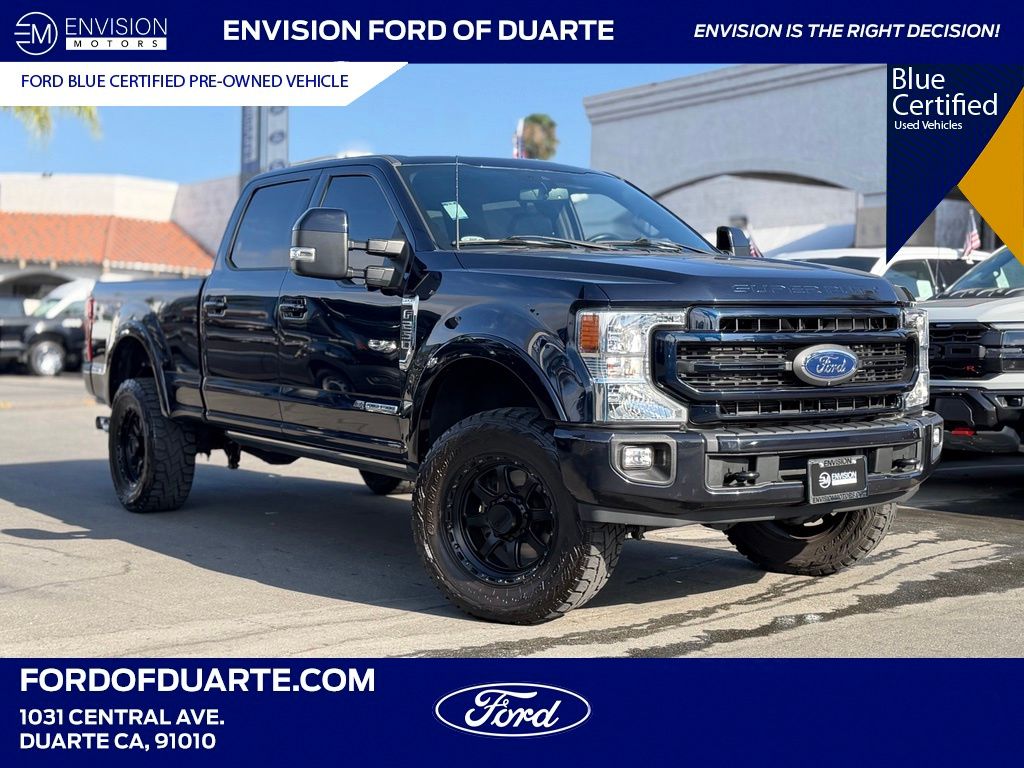 Blue Metallic 2022 Ford F-250 Super Duty Pickup Truck Four-Wheel Drive Automatic