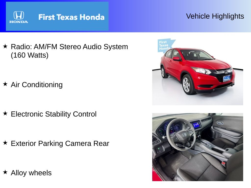 Used Car 2018 Honda Hr-v  Lx For Sale In Austin, Texas
