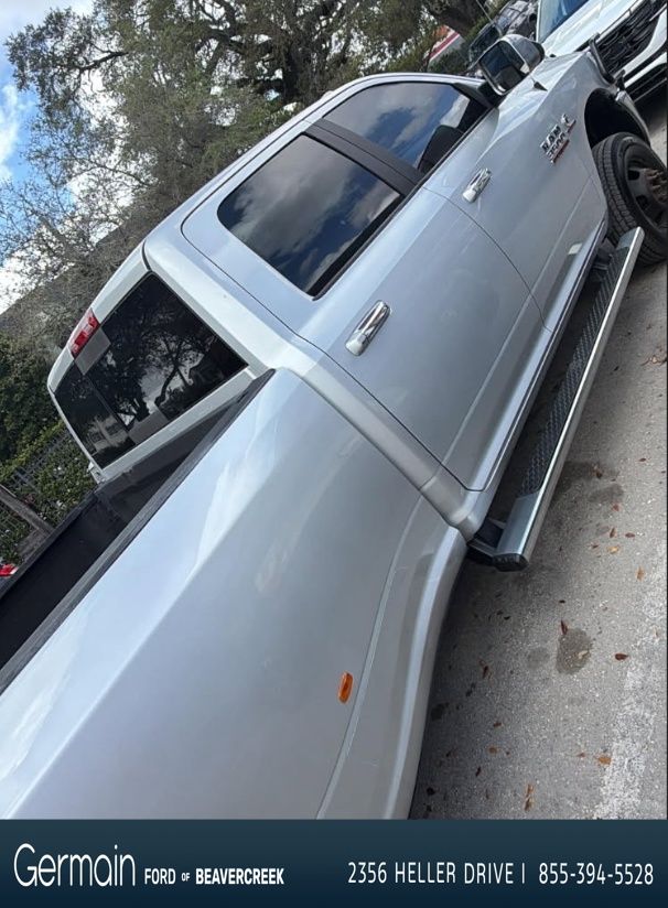 Bright Silver Metallic Clearcoat 2017 RAM 3500 SLT Crew Cab LB DRW 4WD Pickup Truck Four-Wheel Drive 6-Speed Automatic