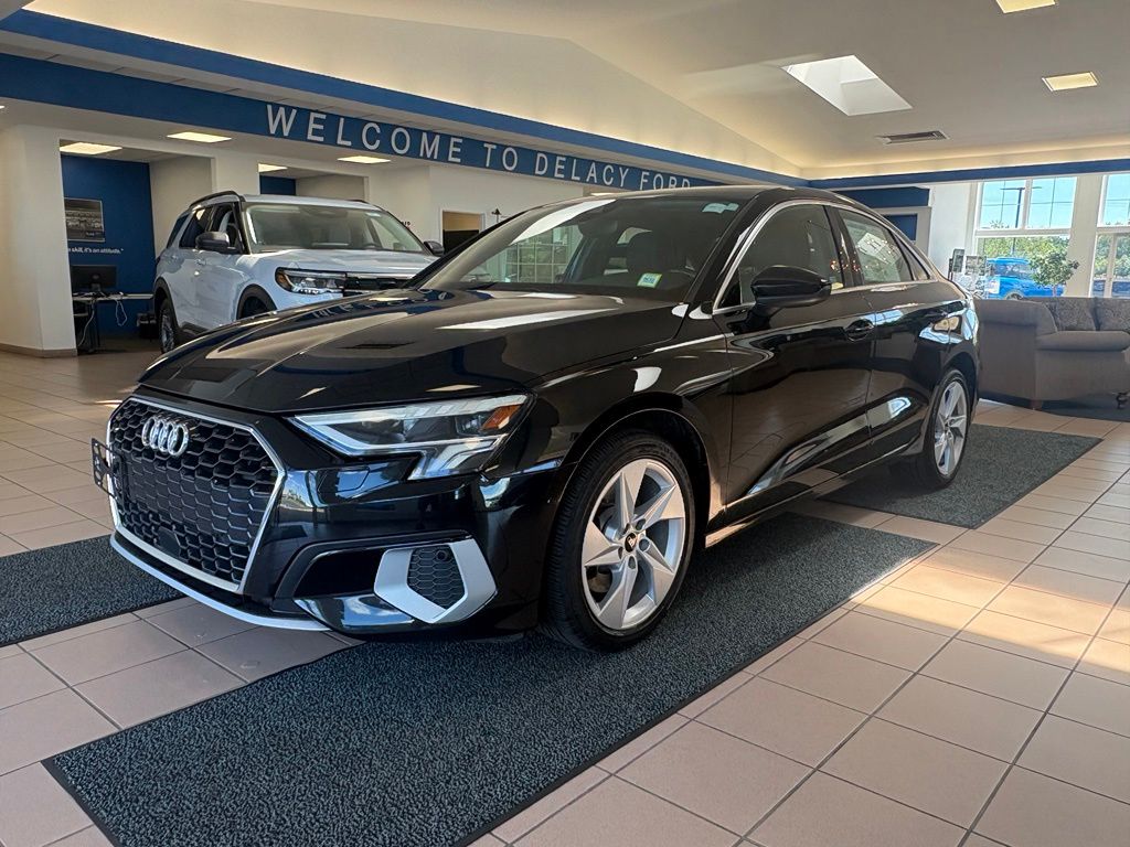Black 2023 Audi A3 Sedan Front-Wheel Drive 7-Speed Automatic