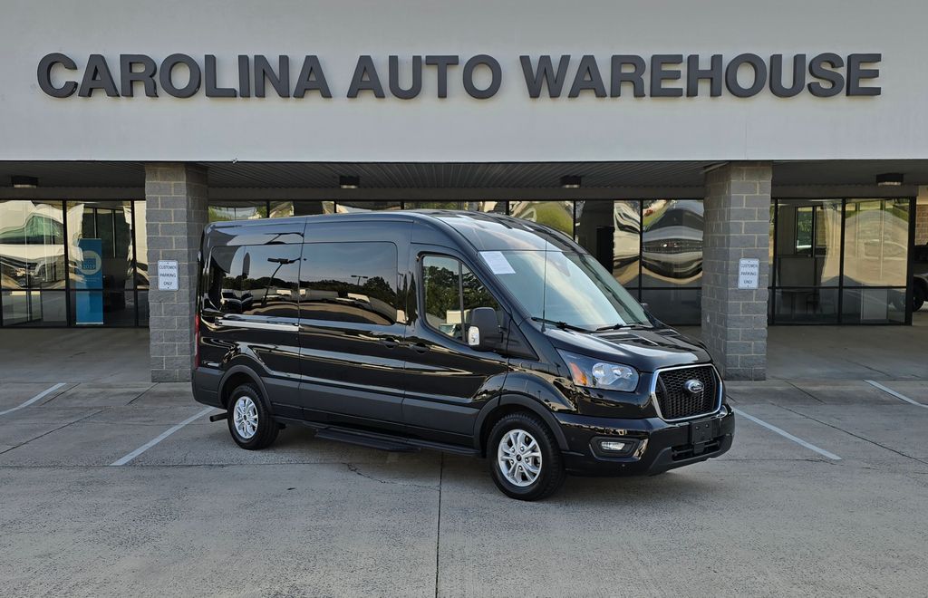 Black Metallic 2025 Ford Transit Passenger Van Rear-Wheel Drive