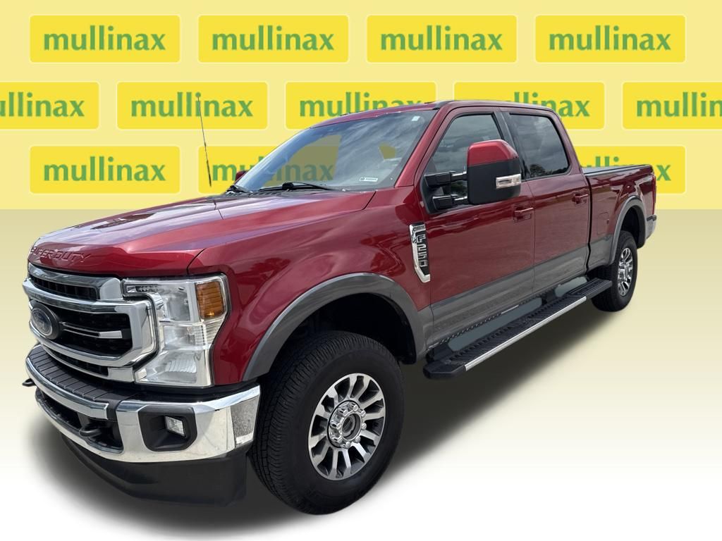 2021 Rapid Red Metallic Tinted Clearcoat Ford Super Duty F-250 SRW Lariat 4X4 Truck