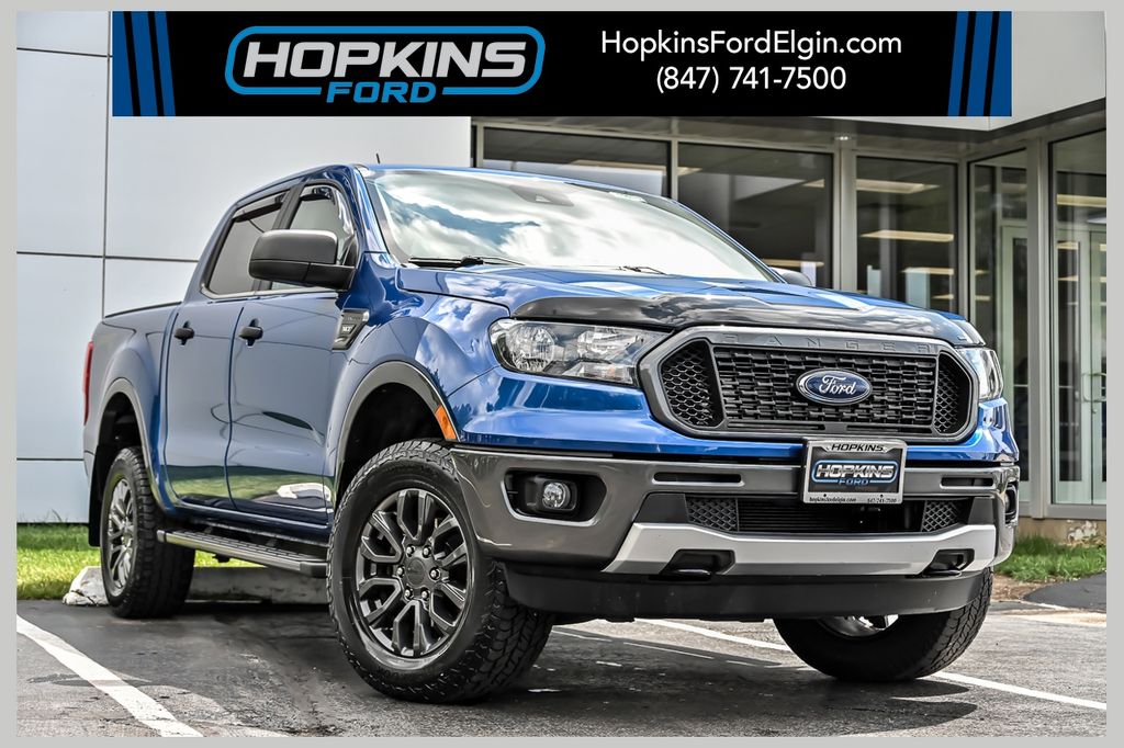 Lightning Blue Metallic 2020 Ford Ranger XLT SuperCrew 4WD Pickup Truck Four-Wheel Drive Automatic