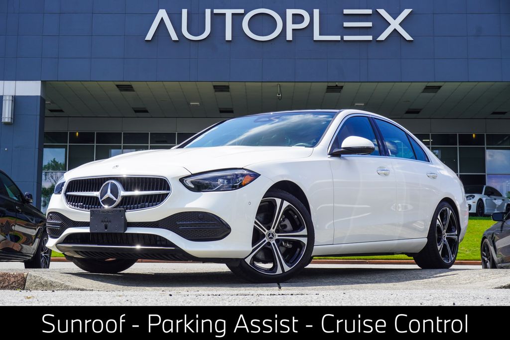 White 2025 Mercedes-Benz C-Class Sedan Rear-Wheel Drive 9-Speed Automatic