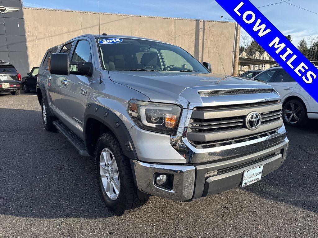Magnetic Gray Metallic 2014 Toyota Tundra SR5 CrewMax 5.7L 4WD Pickup Truck Four-Wheel Drive 6-Speed Automatic Overdrive