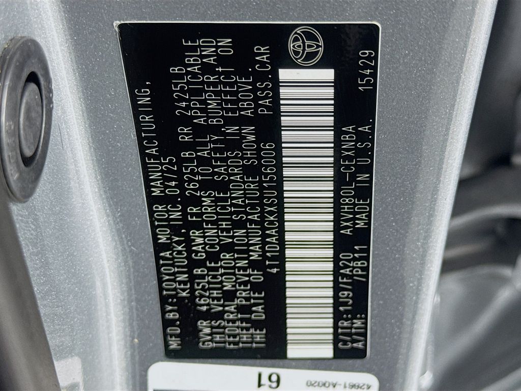 Used Car 2025 Toyota Camry  Le For Sale Under $30,000 In Austin, Texas