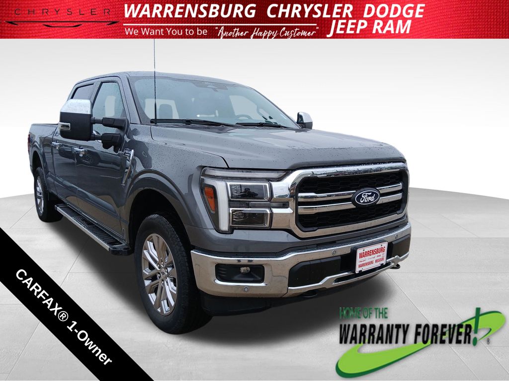 Gray Metallic 2025 Ford F-150 Lariat SuperCrew 4WD Pickup Truck Four-Wheel Drive Automatic