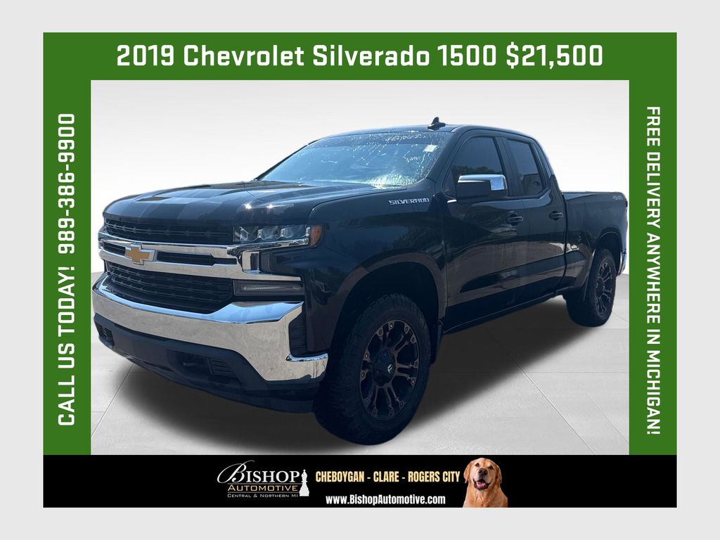 Black 2019 Chevrolet Silverado 1500 Pickup Truck Four-Wheel Drive 8-Speed Automatic