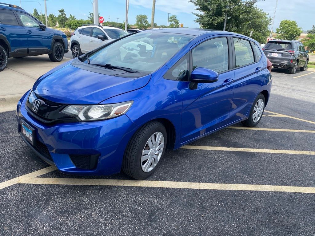 Aegean Blue Metallic 2017 Honda Fit Hatchback Front-Wheel Drive Continuously Variable Transmission