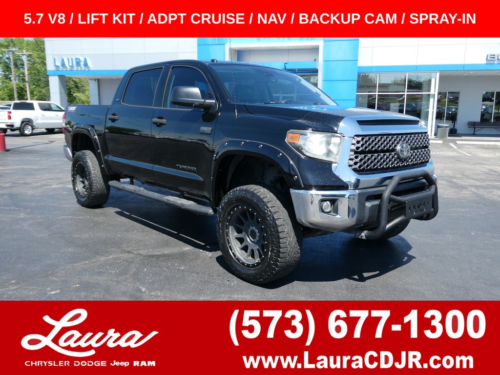 Midnight Black Metallic 2019 Toyota Tundra Pickup Truck Four-Wheel Drive 6-Speed Automatic