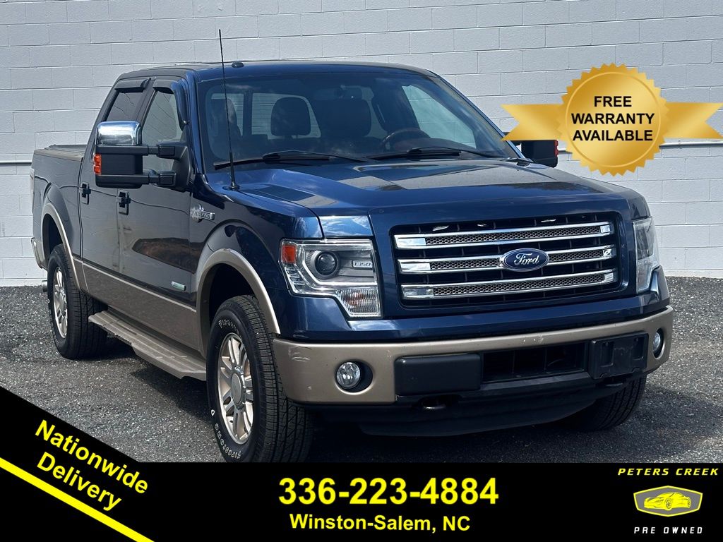 Blue 2014 Ford F-150 King Ranch SuperCrew 4WD Pickup Truck Four-Wheel Drive 6-Speed Automatic