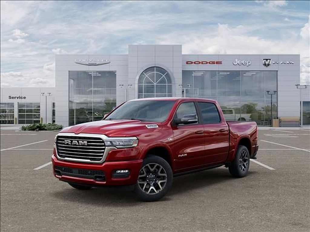 Molten Red Pearlcoat 2026 RAM 1500 Pickup Truck Four-Wheel Drive 8-Speed Automatic