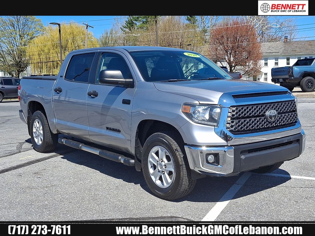 Silver Sky Metallic 2020 Toyota Tundra SR5 CrewMax 4WD Pickup Truck Four-Wheel Drive 6-Speed Automatic