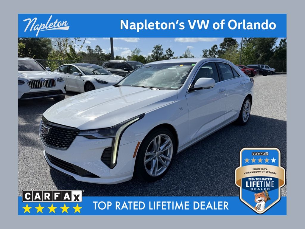 Summit White 2023 Cadillac CT4 Luxury RWD Sedan Rear-Wheel Drive 8-Speed Automatic