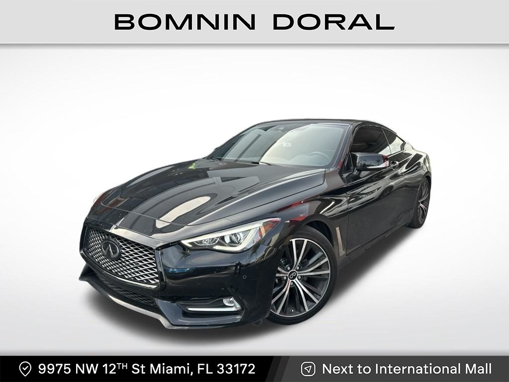 Black Obsidian 2021 INFINITI Q60 Coupe Rear-Wheel Drive 7-Speed Automatic