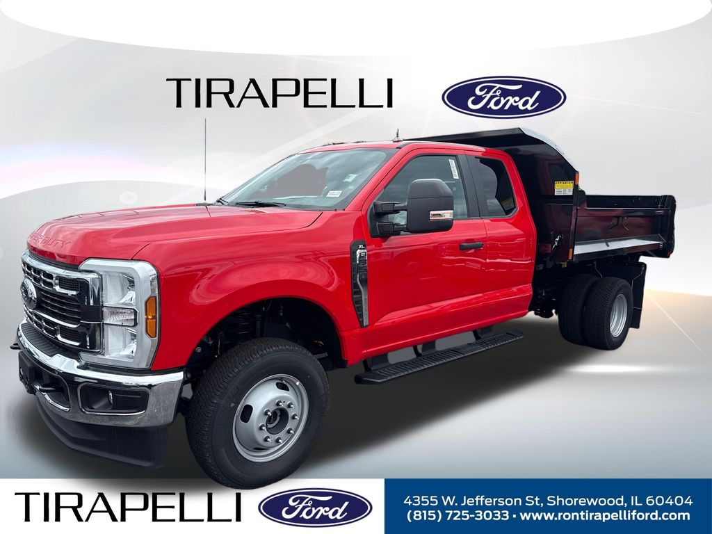 Red 2025 Ford F-350 Super Duty Chassis Pickup Truck Four-Wheel Drive Automatic