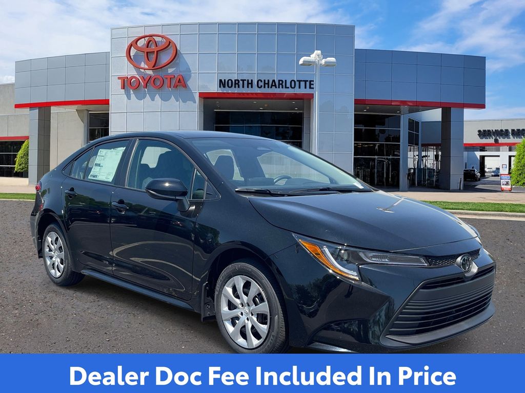 Midnight Black 2026 Toyota Corolla LE FWD Sedan Front-Wheel Drive Continuously Variable Transmission