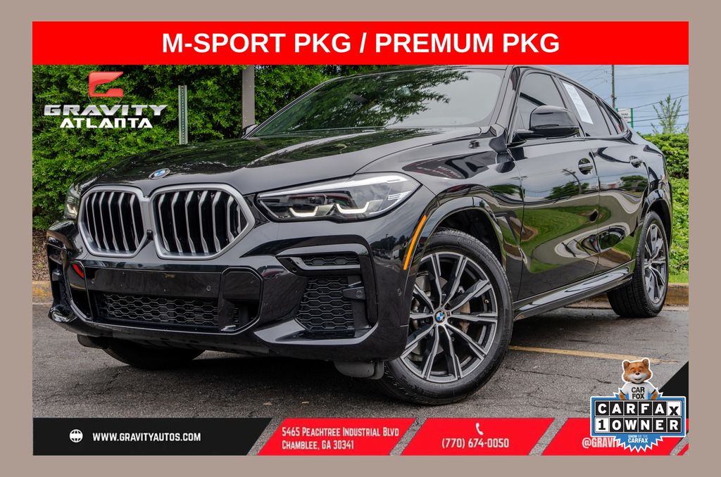 Black Sapphire Metallic 2023 BMW X6 xDrive40i AWD SUV / Crossover All-Wheel Drive 8-Speed Automatic