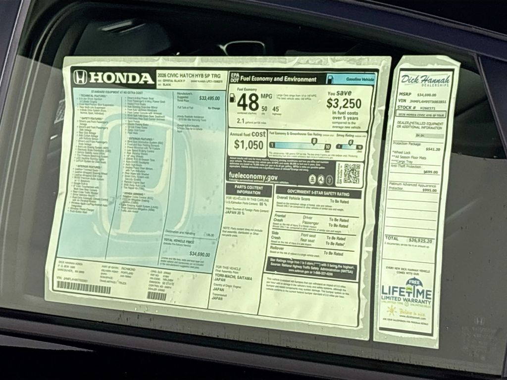 2026 Honda Civic Hybrid Sport Touring