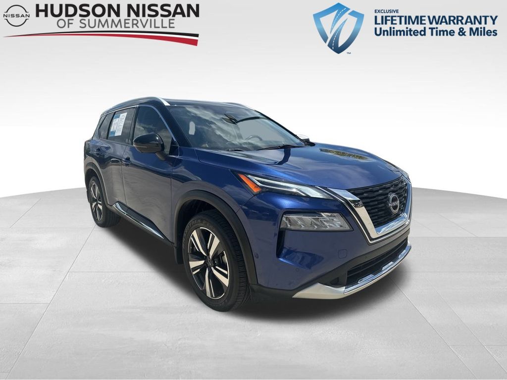 2023 Caspian Blue Metallic/Super Black Nissan Rogue Platinum SUV