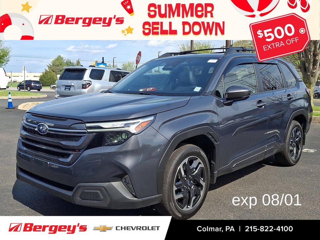 Gray Metallic 2025 Subaru Forester SUV / Crossover All-Wheel Drive Continuously Variable Transmission