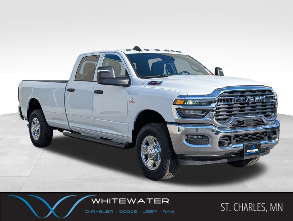 Bright White Clearcoat 2026 RAM 3500 Tradesman Crew Cab LB 4WD Pickup Truck Four-Wheel Drive 8-Speed Automatic