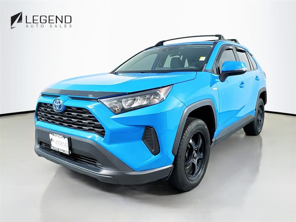 Blue Flame 2021 Toyota RAV4 Hybrid LE AWD SUV / Crossover All-Wheel Drive Continuously Variable Transmission