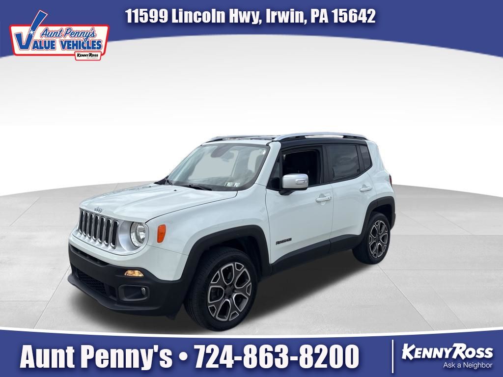 Alpine White 2015 Jeep Renegade Limited 4WD SUV / Crossover Four-Wheel Drive 9-Speed Automatic