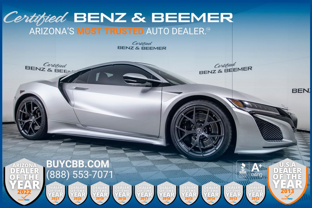 Silver 2019 Acura NSX SH-AWD Coupe All-Wheel Drive 9-Speed Automatic