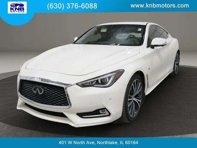 Majestic White 2019 INFINITI Q60 3.0t Luxe Coupe AWD Coupe All-Wheel Drive 7-Speed Automatic