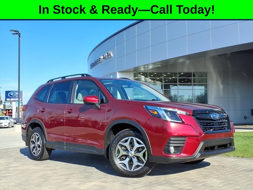 Crimson Red Pearl 2023 Subaru Forester Premium Crossover AWD SUV / Crossover All-Wheel Drive Continuously Variable Transmission