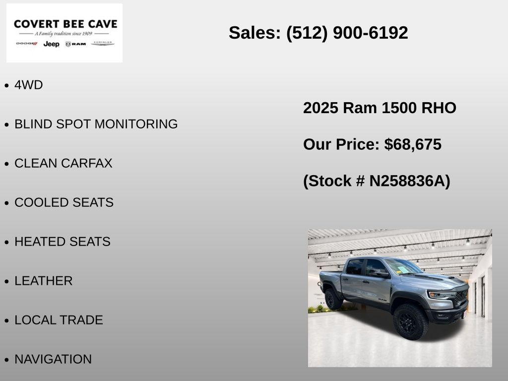 Used Car 2025 Ram 1500  Rho For Sale Under $70,000 In Austin, Texas