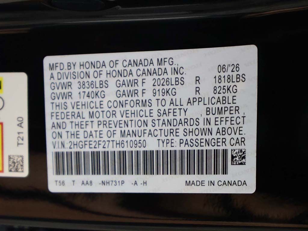 New 2026 Black Honda LX image 25
