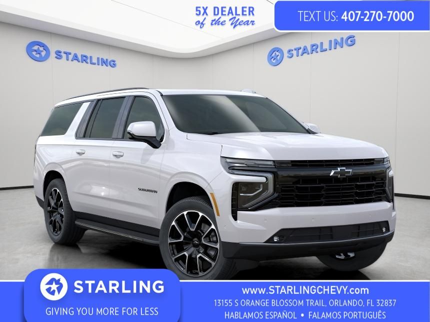 White (Iridescent Pearl Tricoat) 2025 Chevrolet Suburban SUV / Crossover Four-Wheel Drive