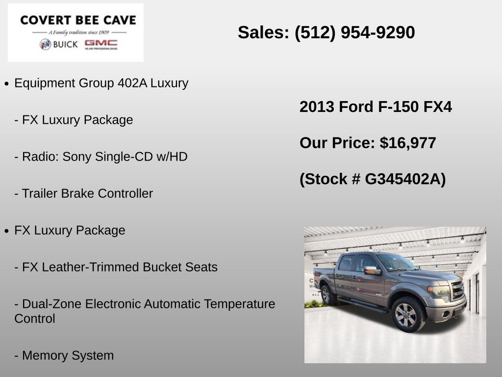 Used Car 2013 Ford F-150  For Sale Under $20,000 In Austin, Texas